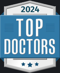 Badge for Dr. Khan's Recognition as one of Austin Monthly's 2024 Top Doctors